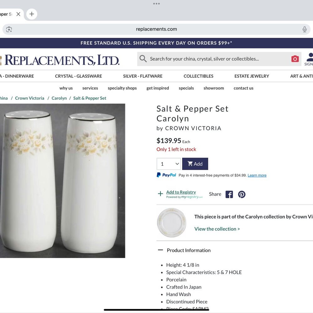 Crown Victoria - Carolyn - Salt & Pepper